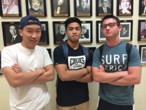 Club leaders Dan Park, Raven Castro and Cameron Flagel