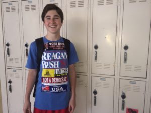 Senior Jack Stone gets political for Halloween by dressing up as a "republican." He's actively involved and interested in politics and the upcoming elections.  