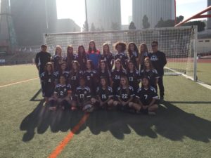 Girls varsity soccer poses for their team picture. Photo Courtesy: Carli Stein  