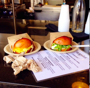 The Fairfax and EggSlut traditional served at the counter in Grand Central Market. Photo by: RACHEL TABB