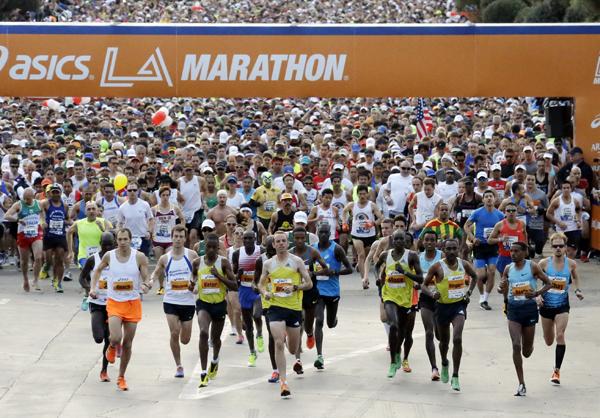 Runners at the 30th L.A. Marathon (Tse not in photo). Photo courtesy of: L.A. Marathon