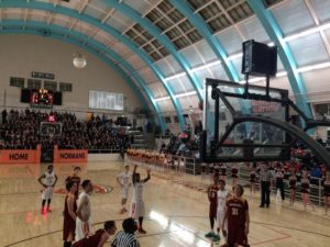 Jalen Sands hits a key free throw in the CIF Semi-Finals game, making the score 22-19. #BeverlyvsEsperanza  Photo by: Lolita Gorbacheva