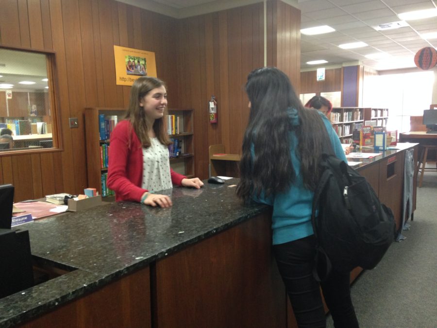 Sophomore library employee experiences school job