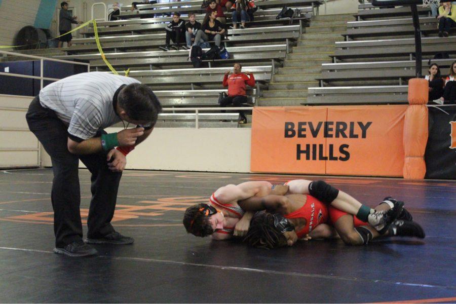 Varsity wrestling dominates in “King of the Hills” dual-meet