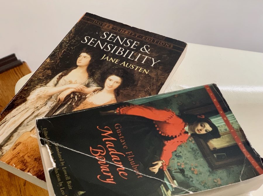 Photo of Haubert’s Madame Bovary and Austen’s Sense and Sensibility.