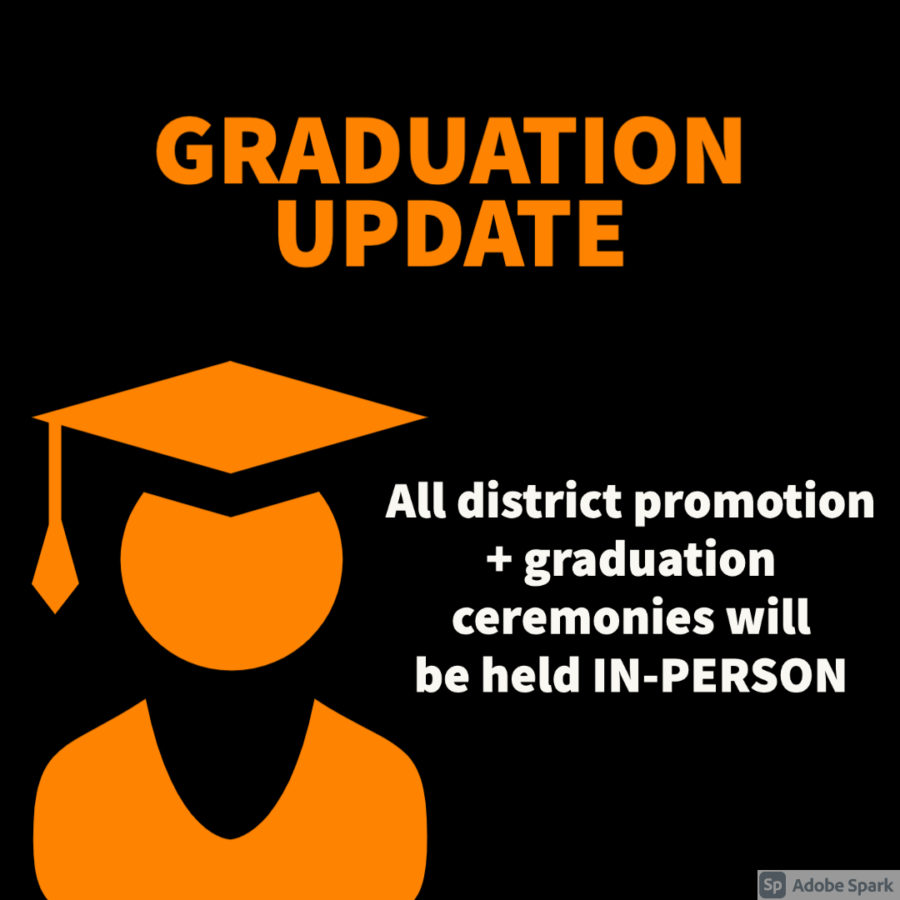 Breaking: District confirms in-person graduation, promotion ceremonies