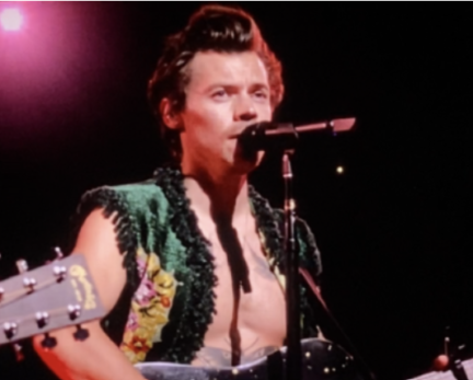 Harry Styles performs during his tour titled “Love On Tour.”