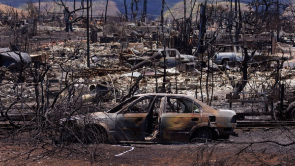 The Maui Fires caused major destruction in Lahaina. 
Photo from: Mike Blake | Reuters