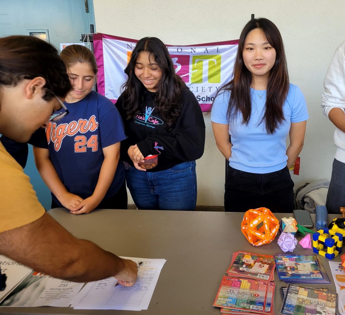 Students promote their clubs at Club Rush.