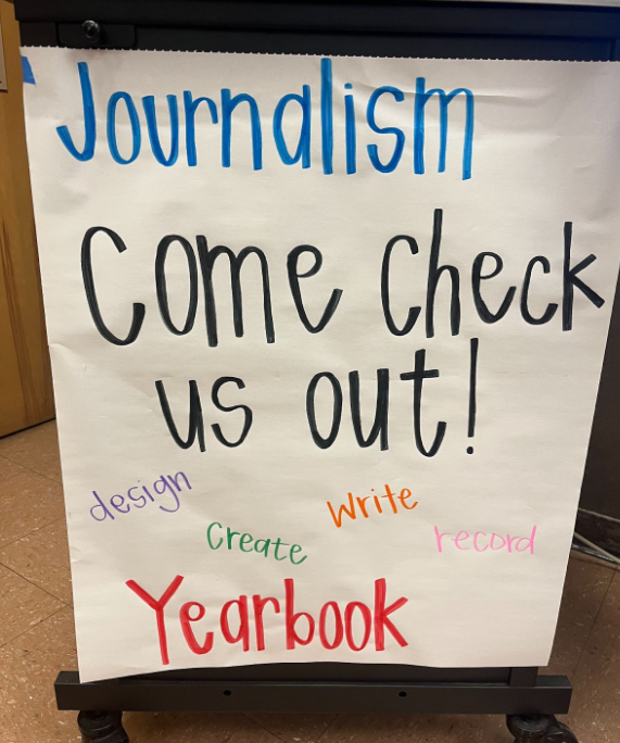 Journalism poster to encourage students to join.