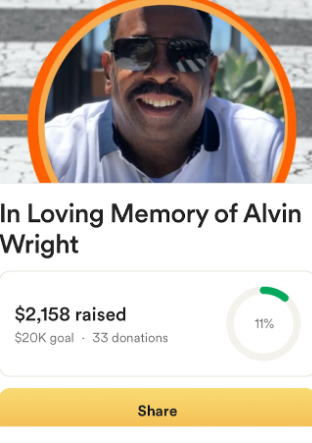 Picture of Alvin Wright's GoFundMe