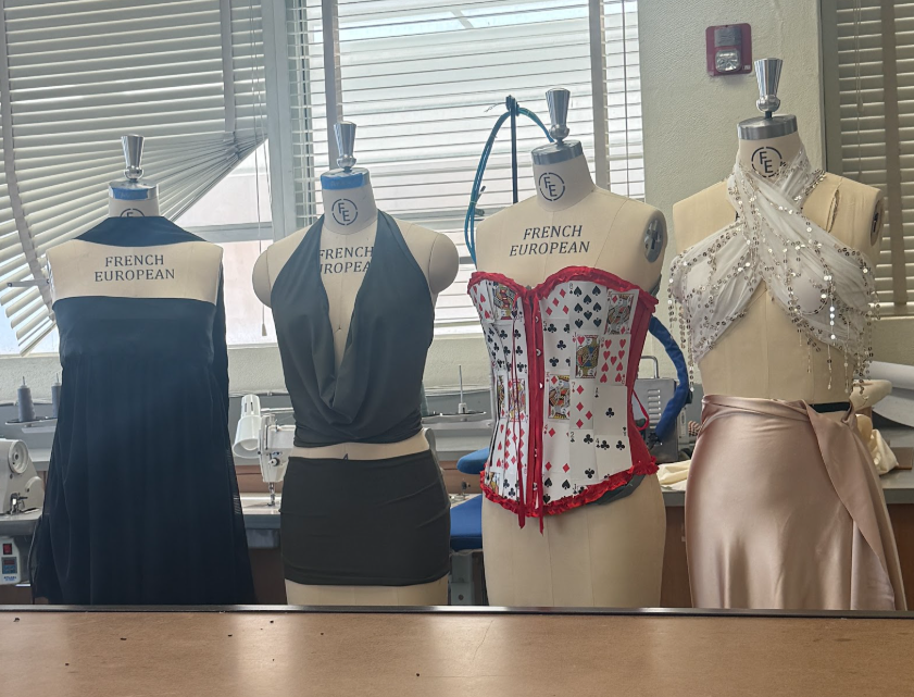 Different outfits made by students.