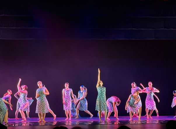 Dancers performing with lots of emotions.
