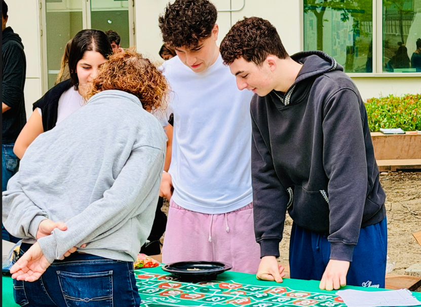 Participants looking at the games during the fair.
